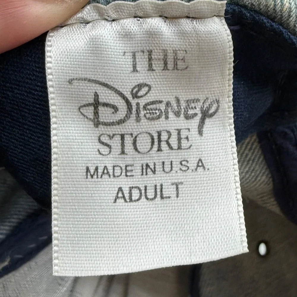 Disney Store Vintage Tigger Denim Snapback Hat Blue Black Made in USA Adult